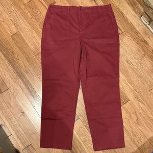 Lands' End Women's Red Straight Leg Pants